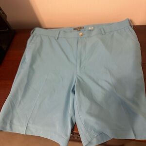 Peter Millar Sky Blue Flat Front Shorts